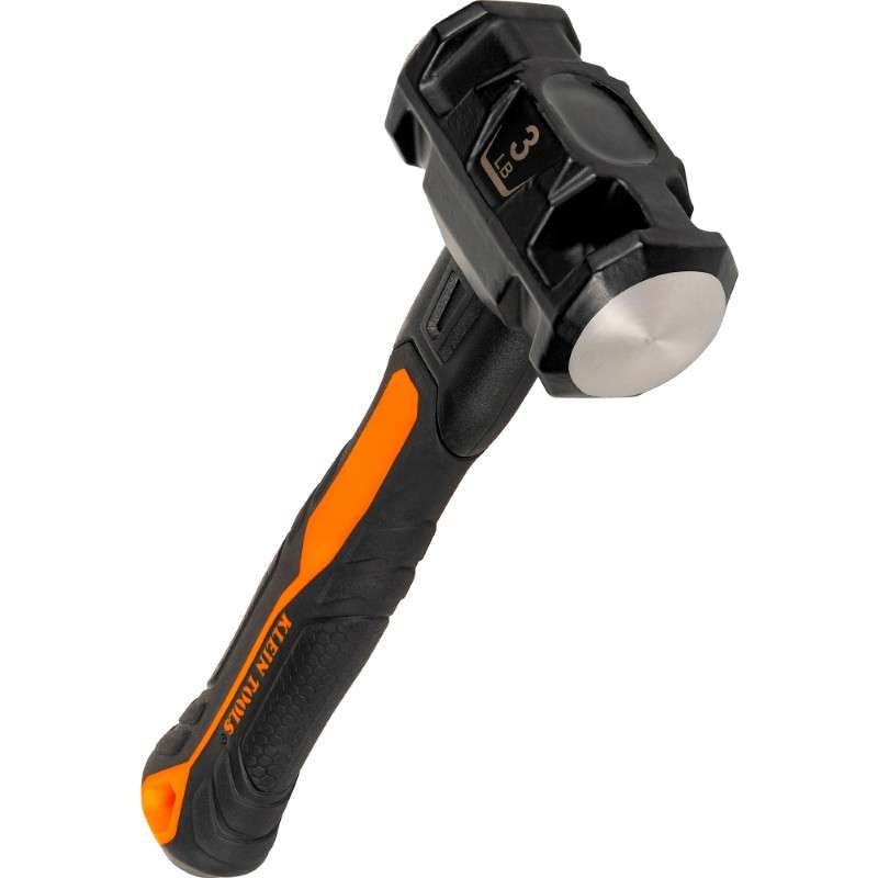 Dual-Faced Hammer, 3 lb Alloy Steel Head, Fiberglass Handle