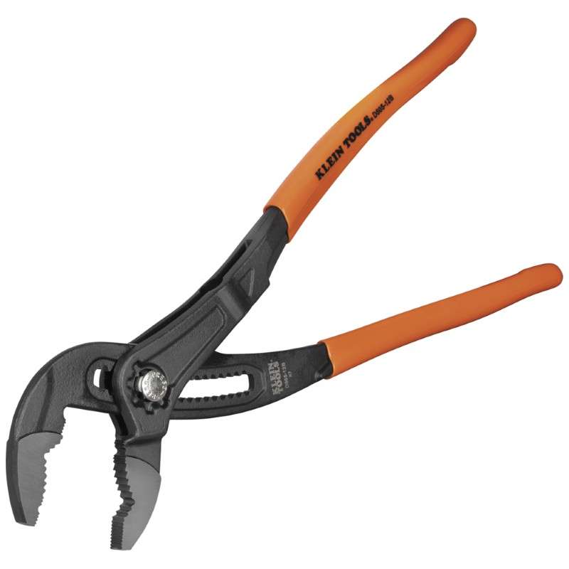 Pump Pliers, 12", Steel, V-Jaw, Hard Teeth, Quick-Adjust Klaw Series