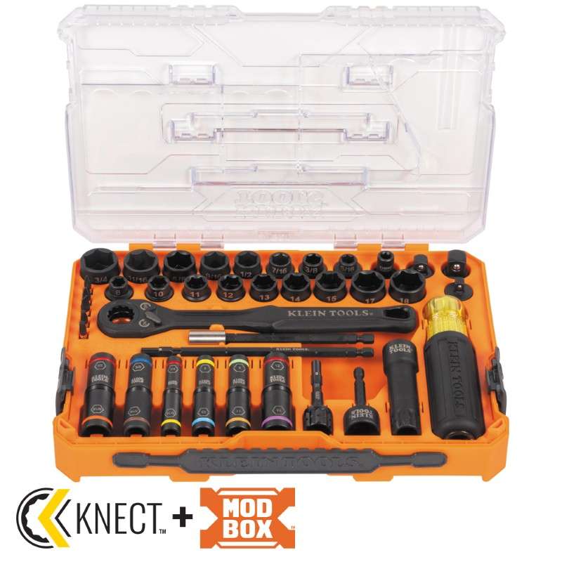 Socket Set, KNECT™ Complete Impact Pass Through and Flip, 39-Piece