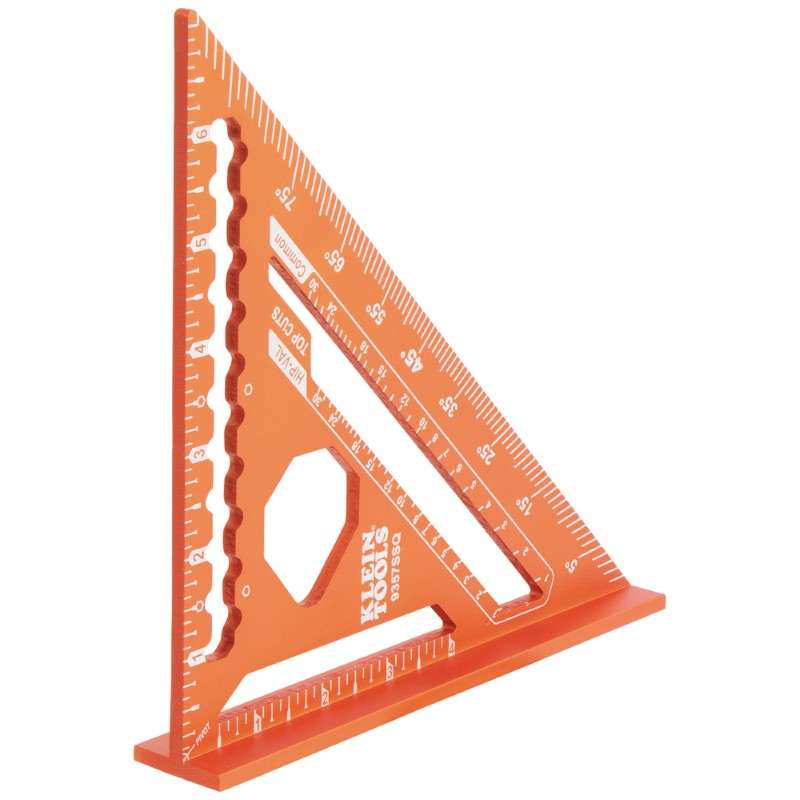 Rafter Square, High-Quality Aluminum, Anodized, Orange, 7 Inch