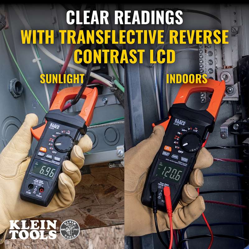 Clamp Meter with Worklight, Digital Pro, 600A AC/DC Auto-Ranging