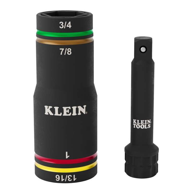 Impact Flip Socket Set, KNECT™ Quad-4, Heavy Duty, SAE, 2 Pieces, 1.36"