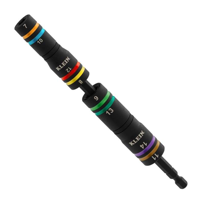 Impact Flip Socket Set, Quad-8, Heavy Duty, Metric, 3 Pieces, 6.9"