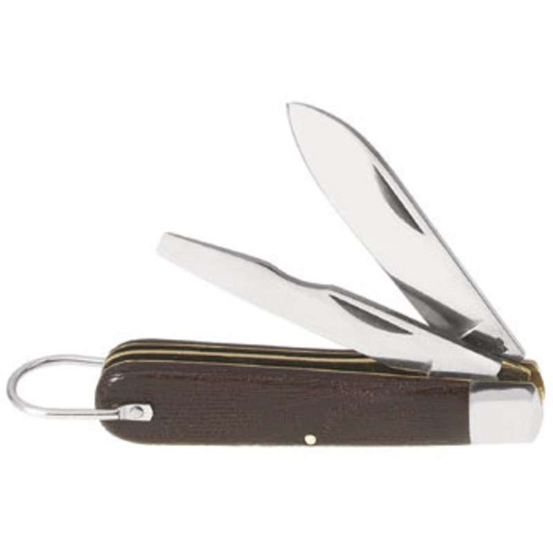 Folding Pocket Knife with 2 Carbon Steel Blades, 1-Spear Point and 1-Screwdriver