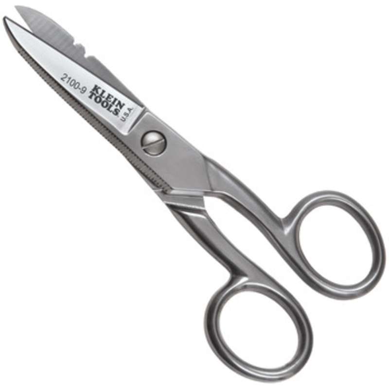 Electrician's Scissors with Double Stripping Notches, 5-1/4"
