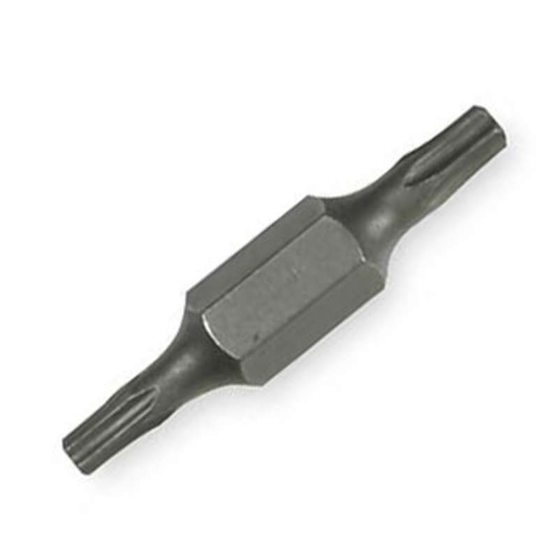 Double Ended Screwdriver Bit for 1/4" Drive, T10 Torx® x T15 Torx®, 2 Bits per Pack