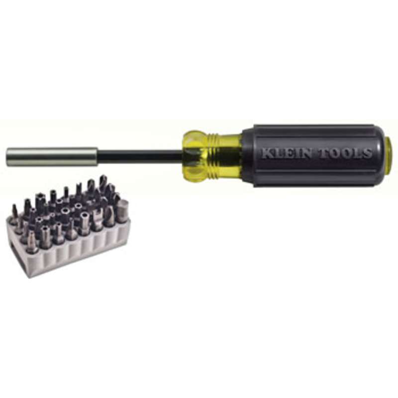 Magnetic Bit Holder with 32 Tamperproof Bits