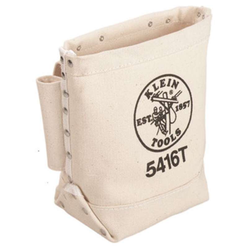 Canvas Bolt Bag with Bull Pin Loops and Tunnel Belt Connection, 5 x 9 x 10"