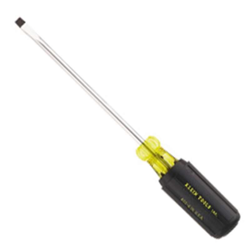 Heavy-Duty Slotted Cabinet Tip Screwdriver with Cushion Grip, 1/4 x 10-11/32" Long