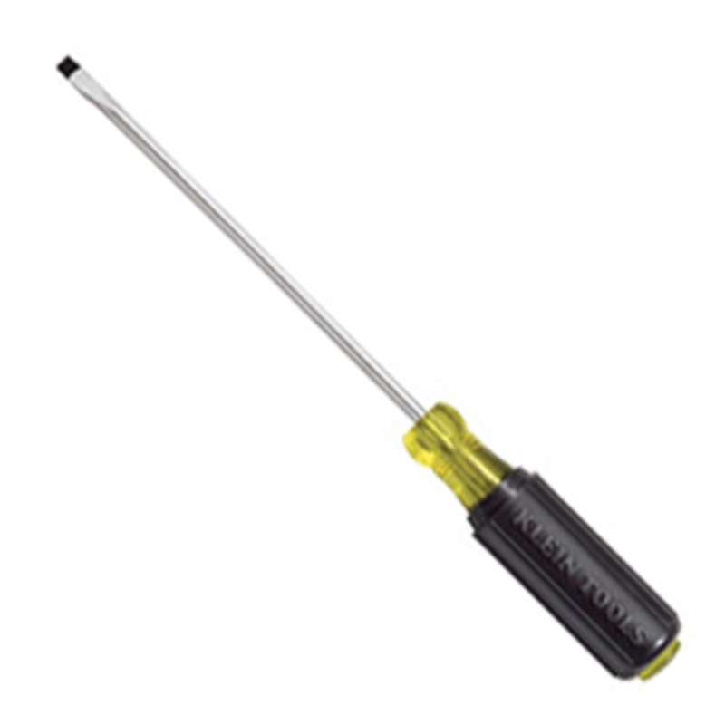 Miniature Slotted Cabinet Tip Screwdriver with Cushion Grip, 1/8 x 4" Long