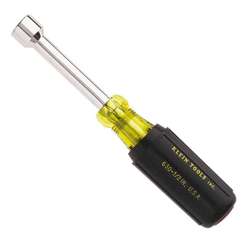 Nut Driver 3/8" Hex with 3" Hollow Shank and Cushion Grip