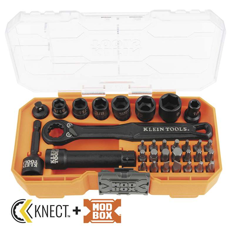 KNECT 1/4-Inch Drive Impact-Rated Pass Through Socket Set, 32-Piece