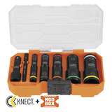 KNECT Flip-10 Heavy Duty Flip Impact Socket Set, SAE, 8-Piece