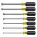 Nut Driver Set, Magnetic Nut Drivers, Tightening, 6" Shafts, 7-Piece