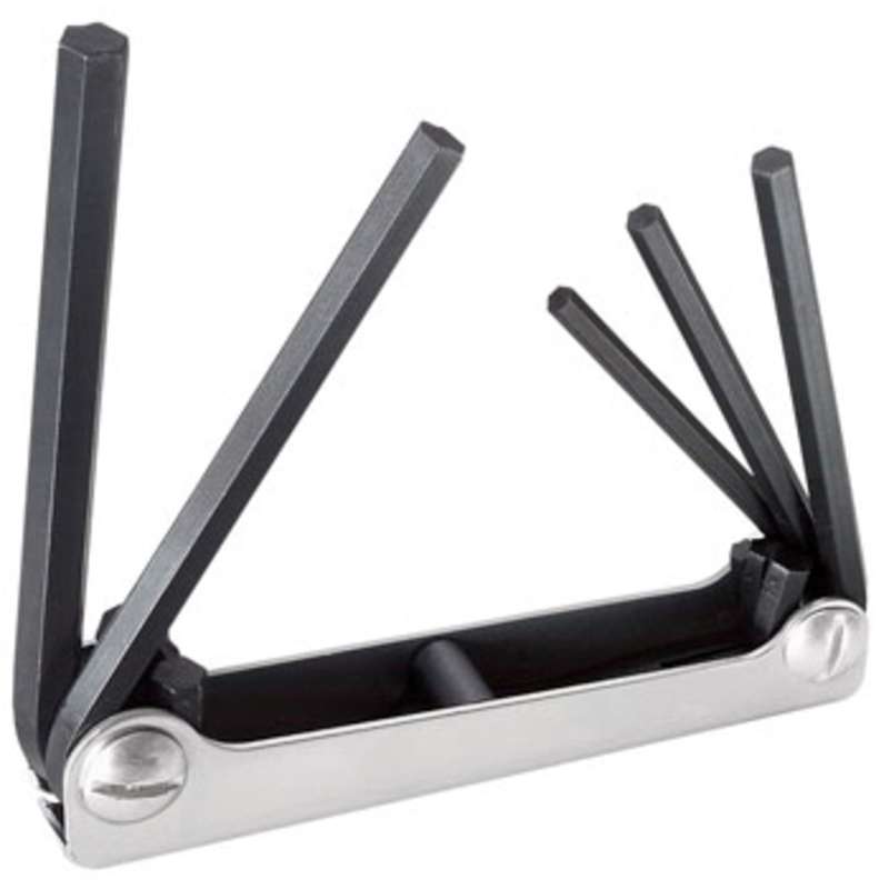 Fold-Up Inch Hex Key Set with 3/16" Through 3/8" Keys, 5 Sizes