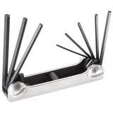 Folding Hex Key Set, 8-Key, Flat End, SAE Sizes, 5.4" OAL redirect to product page