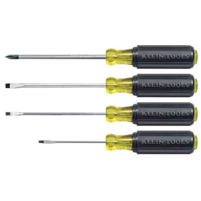 Miniature Slotted and Phillips Screwdriver Set with Tip-Ident® and Cushion Grips, 4 Pieces
