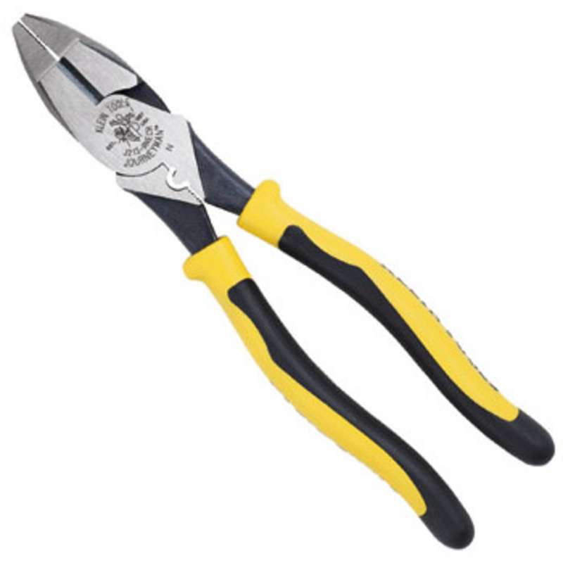 Journeyman High-Leverage Side Cutting Pliers with Crimping Die, 9.5"