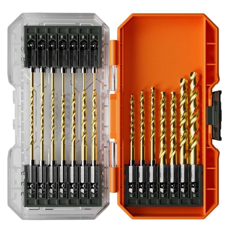 21-Piece Titanium Drill Bit Set