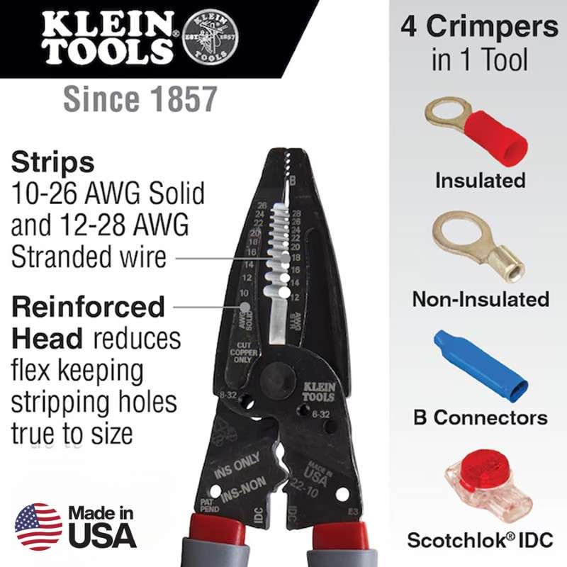 Klein-Kurve Wire Stripper, Crimper, Cutter Multi Tool