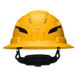 Class C Type-2 Hard Hat, Vented Full Brim with Strap, Yellow redirect to product page