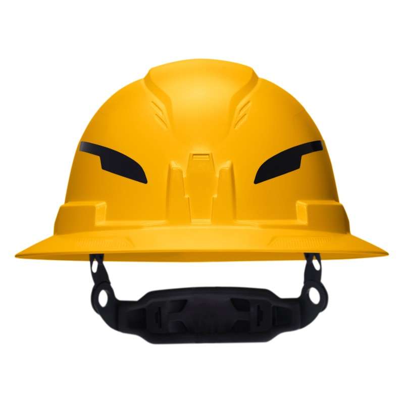Class E Type-2 Hard Hat, Non-Vented Full Brim Style with Strap, Yellow