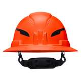 Class E Type-2 Hard Hat, Non-Vented Full Brim Style with Strap, Orange redirect to product page