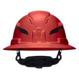 Class C Type-2 Hard Hat, Vented Full Brim with Strap, Red redirect to product page