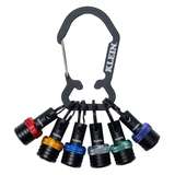 Bit Holder Keychain Set, Color-Coded, Auto-Lock Collar, 6-Piece redirect to product page