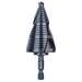 Quick Release Step Drill Bit with Spiral Flute, 7/8" to 1&3/8"
