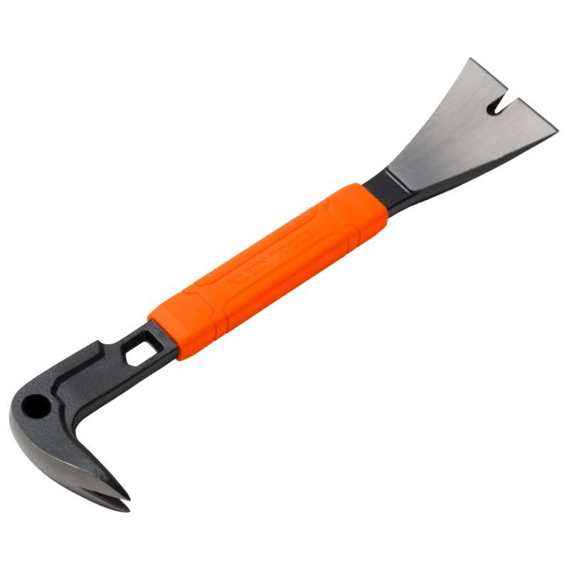 Molding Bar, w/Nail Dimpler, 10", Carbon Steel, Shock-Absorbing Grip, Orange