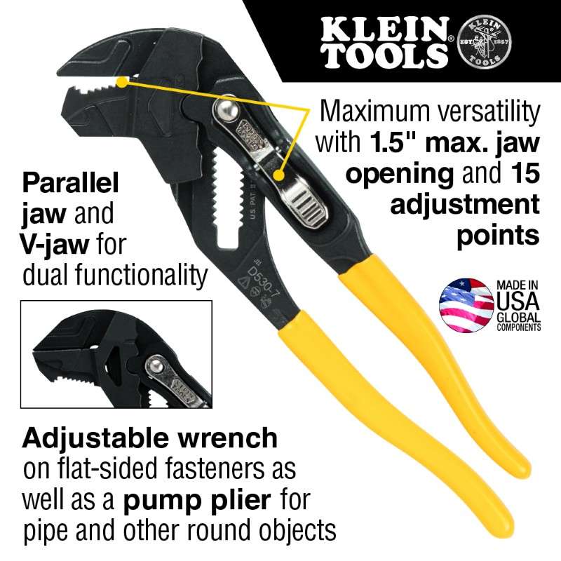 Plier Wrench Set, 7", 10", 12" L