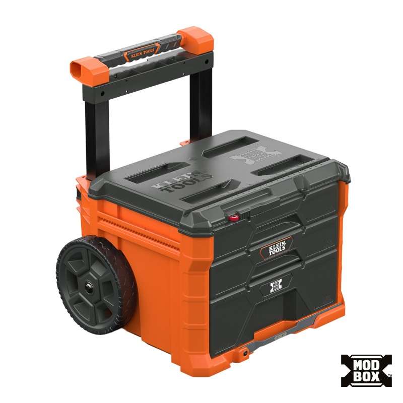 MODbox Rolling Toolbox, Three Drawer, 10" Wheels, Orange