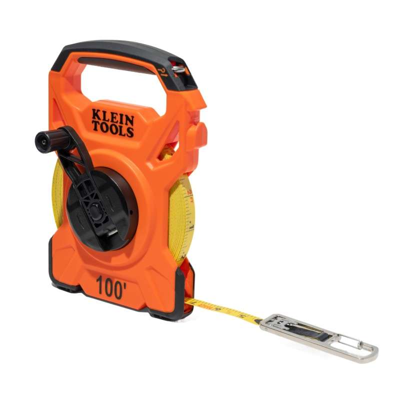 100-Foot Open Reel Tape Measure, w/Single Hook and Carabiner
