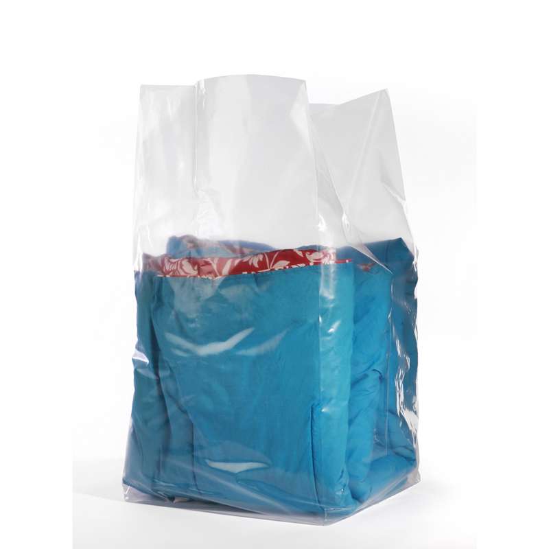 Guesseted Bags on a Roll, Clear, 1.5 Mil, 70 per Roll, 46 x 44 x 80"