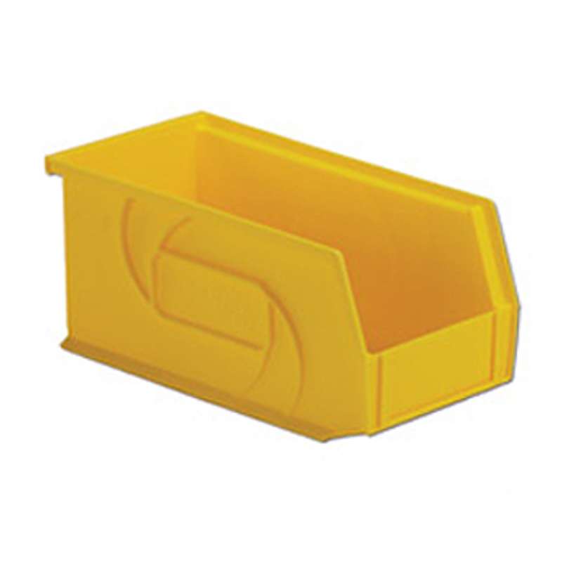 Hanging and Stacking Parts Bin, Yellow, 6.8x3.4x2.8in, 24 per Case
