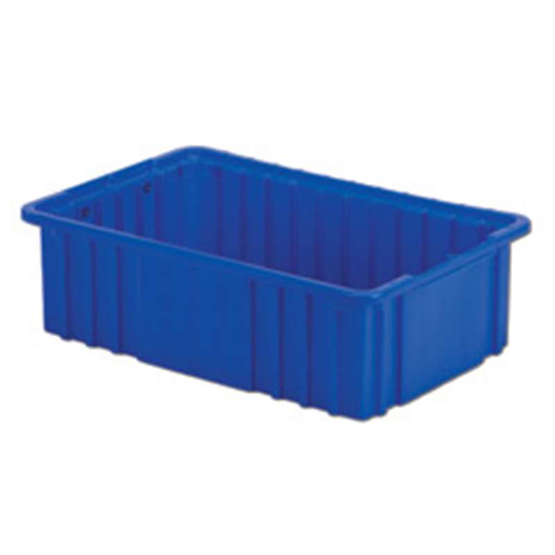Dark Blue Tote Box Stackable Non-Esd 10.9x16.5x5