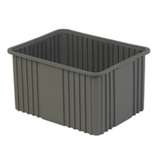 Stackable Divider Box, Grey, 22.4 x 17.4 x 12" OD redirect to product page