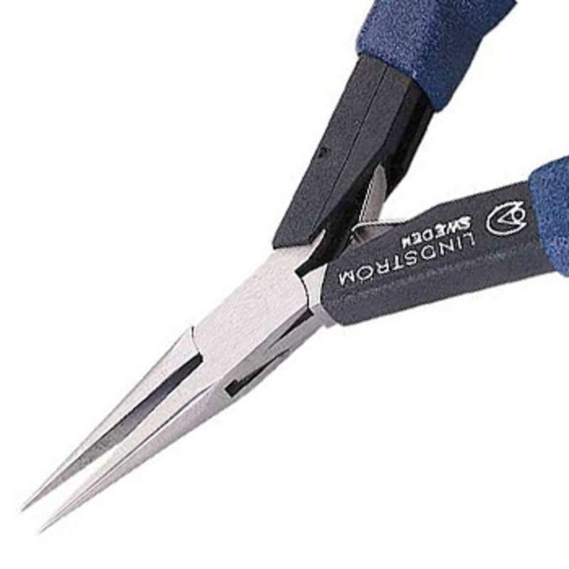 HS Series ESD-Safe Cushioned Ergonomic Grips Long Nose Plier, Serrated Jaws, 6.6"