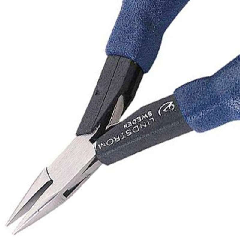 HS Series ESD-Safe Cushioned Ergonomic Grips Chain Nose Plier, Smooth Jaws, 6.1"