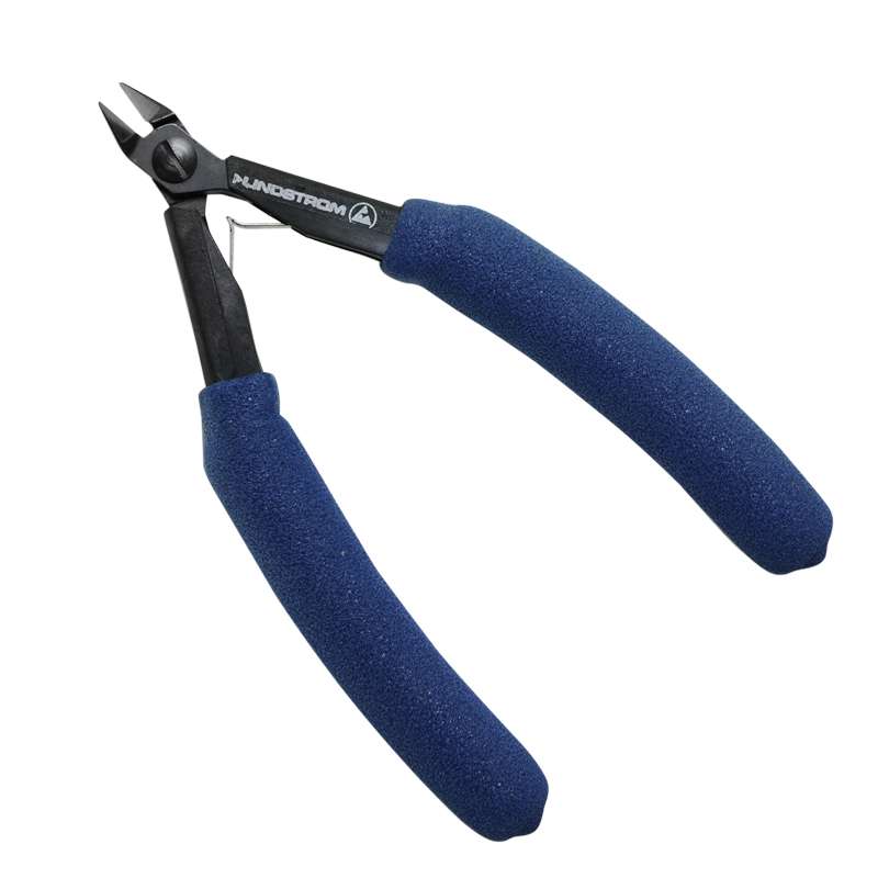 ESD-Safe Tapered Head Flush Cutters with Cushioned Ergonomic Grip Handles, 5-3/4" Long