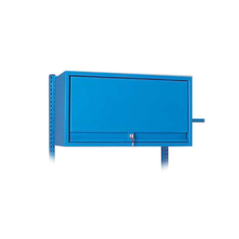 Overhead Cabinet with Retractable Door, Bright Blue, 36"W x 15"D x 16"H