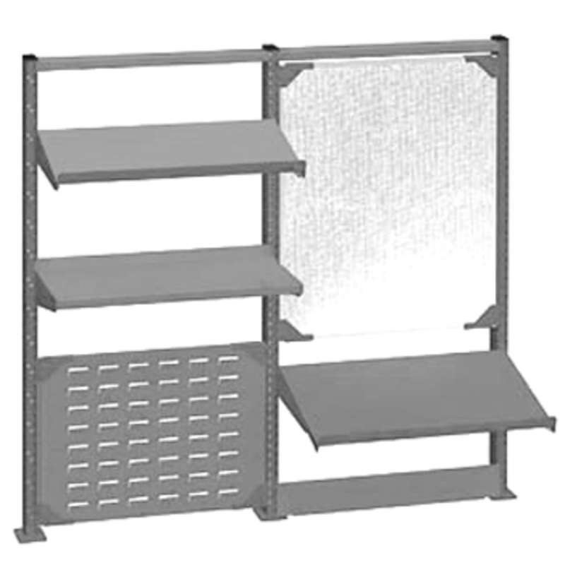 Nexus Accessory System Kit for 72" Lista Workbenches, Light Grey