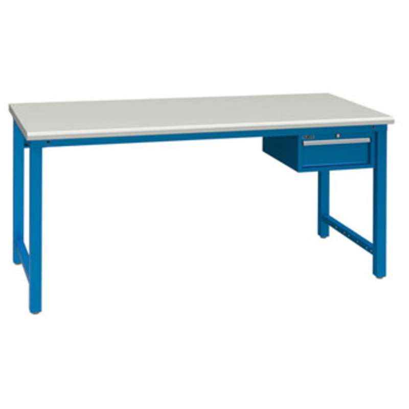 ESD-Safe Workbench with One 5-3/4" Drawer, Bright Blue, 30 x 60"