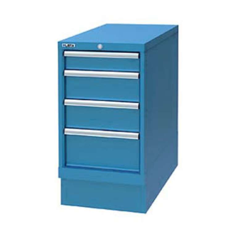 Cabinet Pedestal with Four Drawers, Classic Blue