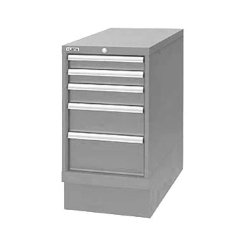Cabinet Pedestal with Five Drawers, Light Grey
