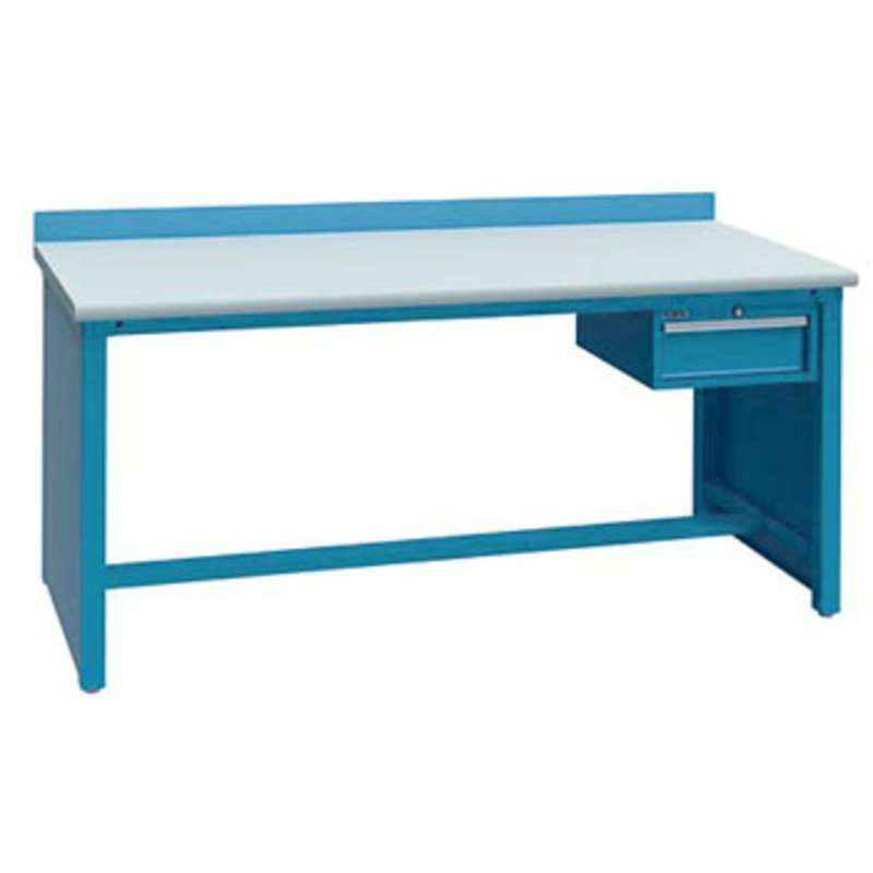 ESD-Safe Workbench with Stringer and One 5-3/4" Drawer, Classic Blue, 30 x 72"