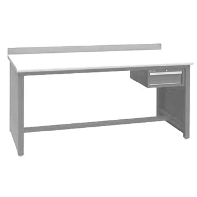 ESD-Safe Workbench with Stringer and One 5-3/4" Drawer, Light Grey, 30 x 72"