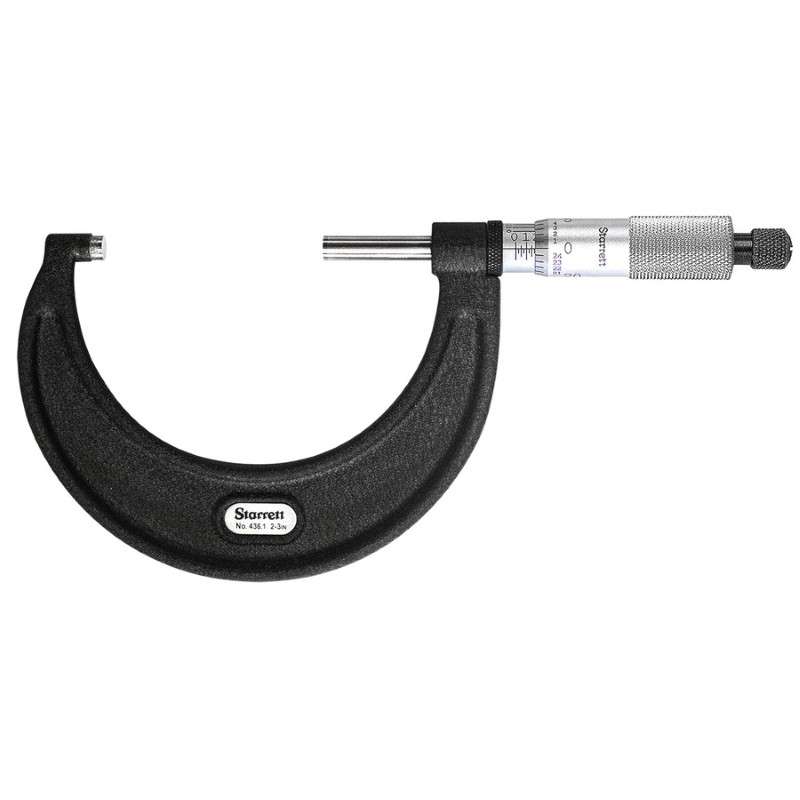 Outside Micrometer, Mechanical, 2"-3" Range, 0.0001" Graduations