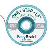 One Step Lead Free Solder Braid .025" Silver Series Dissipative Spool, 10' redirect to product page